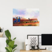 Poster d'art sur le transport routier de camion-ci (Bureau à domicile)