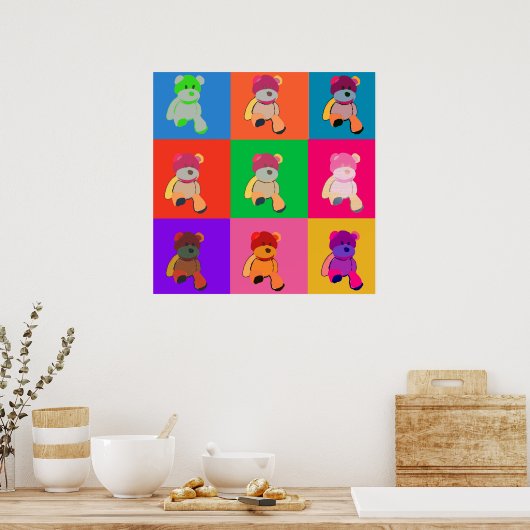 Poster d'art Teddy Bear Pop (Cuisine)