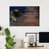 Poster d'art TLE TALE DES DEUX LOUPS (Bureau à domicile)