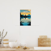 Poster d'art touristique du Laos (Cuisine)