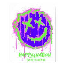 Poster d'art toxique Happy Nation - Bold, Ironic,