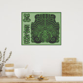 Poster d'art tribal néo-zélandais (Cuisine)