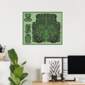 Poster d'art tribal néo-zélandais (Bureau à domicile)