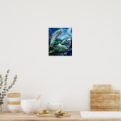 Poster d'art trois dauphins/Imprimer (Cuisine)