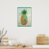 Poster d'Art Tropical sur l'ananas (Cuisine)
