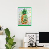 Poster d'Art Tropical sur l'ananas (Bureau à domicile)