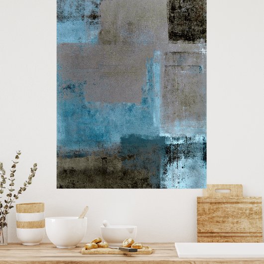 Poster d'art Turquoise et Brown Imprimer (Cuisine)