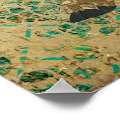 Poster d'art Turquoise Floral (Coin)