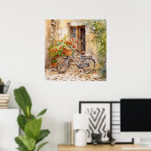 Poster d'art Vélo Aquarelle (Bureau à domicile)
