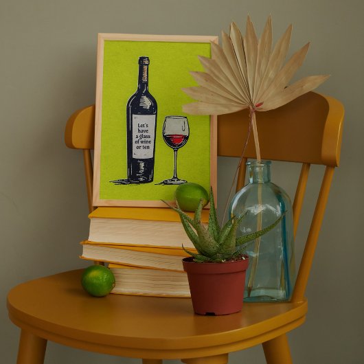 Poster d'Art Vin Retro Branché