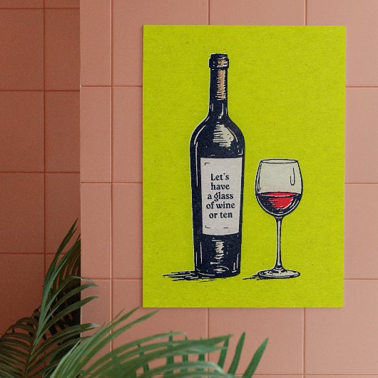Poster d'Art Vin Retro Branché