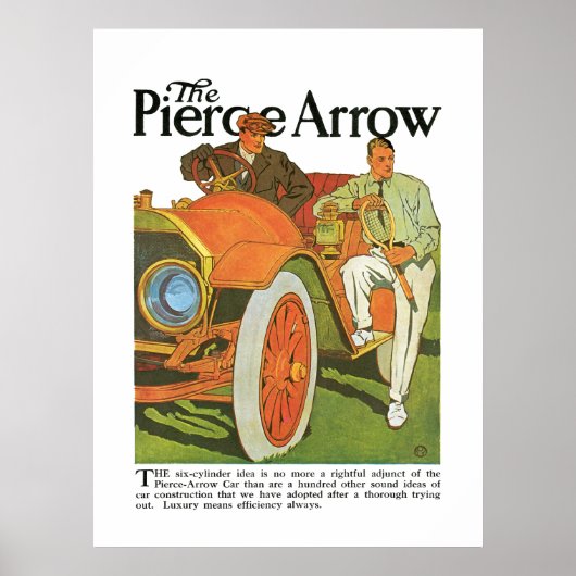 Poster d'art vintage de l'automobile Pierce Arrow (Devant)