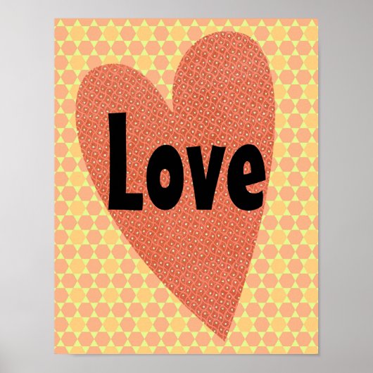 Poster d'art vintage et rétro Heart Love (Devant)