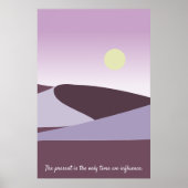 Poster d'art violet dans le désert Abstrait (Devant)