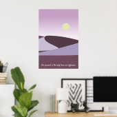 Poster d'art violet dans le désert Abstrait (Bureau à domicile)