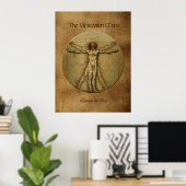 Poster d'art VITRUVIAN MAN Leonardo Da Vinci (Bureau à domicile)