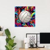Poster d'art volleyball (Bureau à domicile)