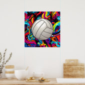 Poster d'art volleyball (Cuisine)