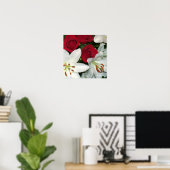 Poster d'art "White Lilies Red Roses" (Bureau à domicile)
