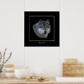 Poster d'art Wild Grey Wolf (Cuisine)