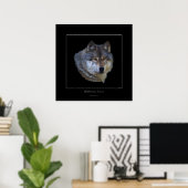 Poster d'art Wild Grey Wolf (Bureau à domicile)