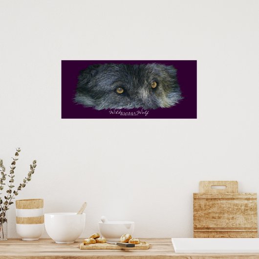 Poster d'art Wilderness Wolf Eyes (Cuisine)
