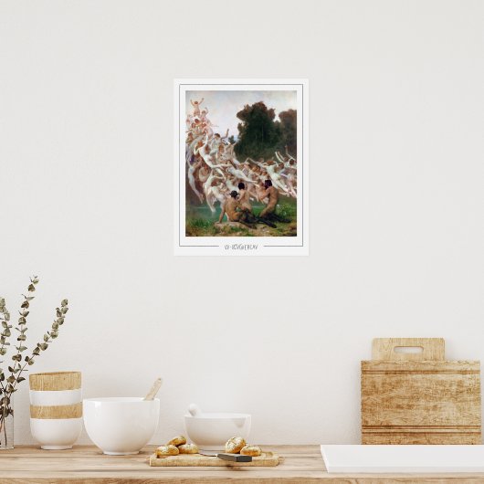 Poster d'art William-Adolphe Bouguereau Zedign #13 (Cuisine)