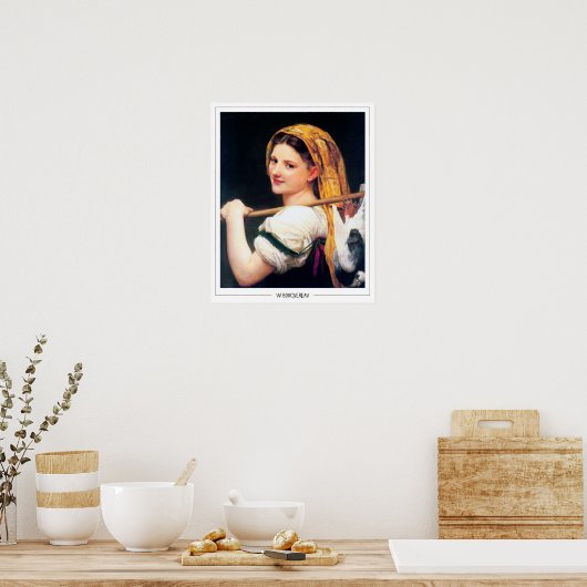 Poster d'art William-Adolphe Bouguereau Zedign #16 (Cuisine)