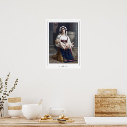 Poster d'art William-Adolphe Bouguereau Zedign #17 (Cuisine)