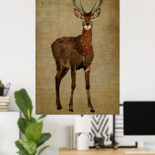 Poster d'art Woodsy Elk (Bureau à domicile)