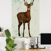Poster d'art Woodsy Elk (Bureau à domicile)