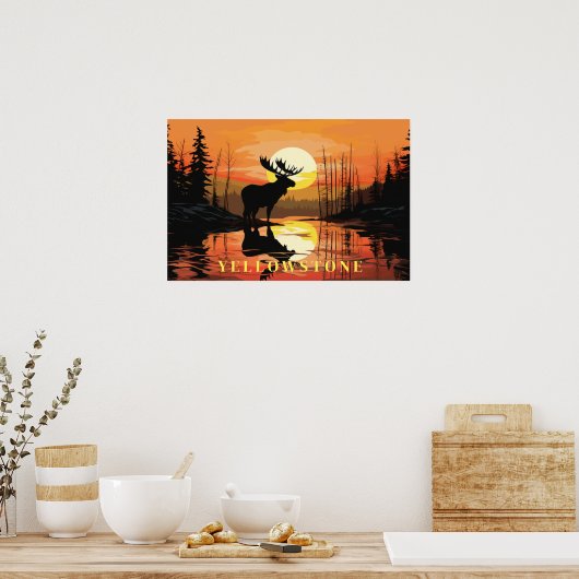 Poster d'art Yellowstone (Cuisine)