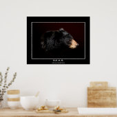 Poster d'art Young Black Bear Study (Cuisine)