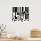 Poster d'art Zebra Barcode (Cuisine)