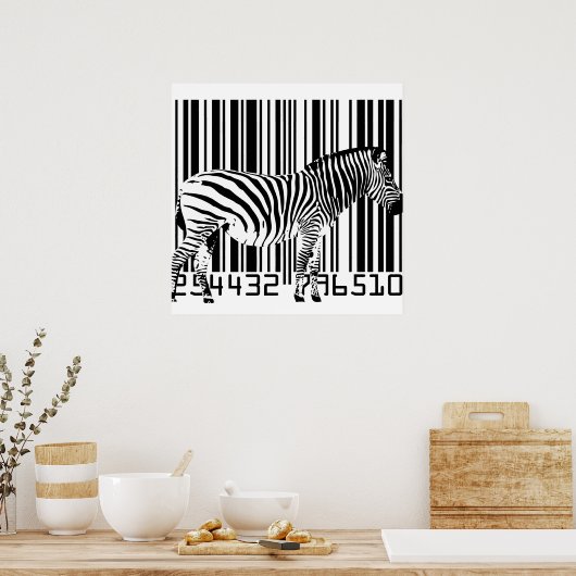 Poster d'art Zebra Barcode (Cuisine)