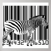 Poster d'art Zebra Barcode (Devant)