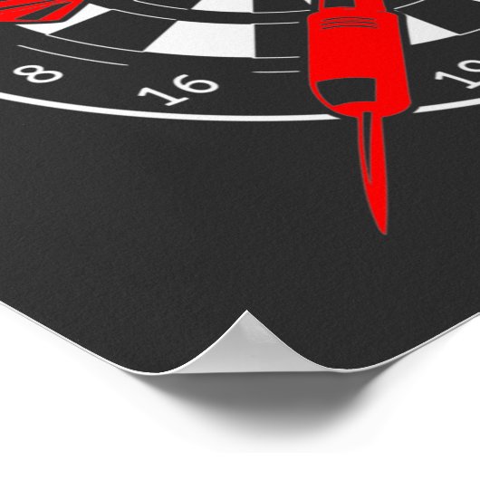 Poster Dartboard Dartboard Darts Crâne (Coin)