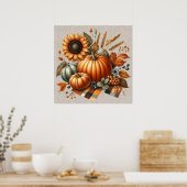 Poster d'artisanat Citrouille d'automne (Cuisine)