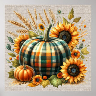 Poster d'artisanat Citrouille d'automne