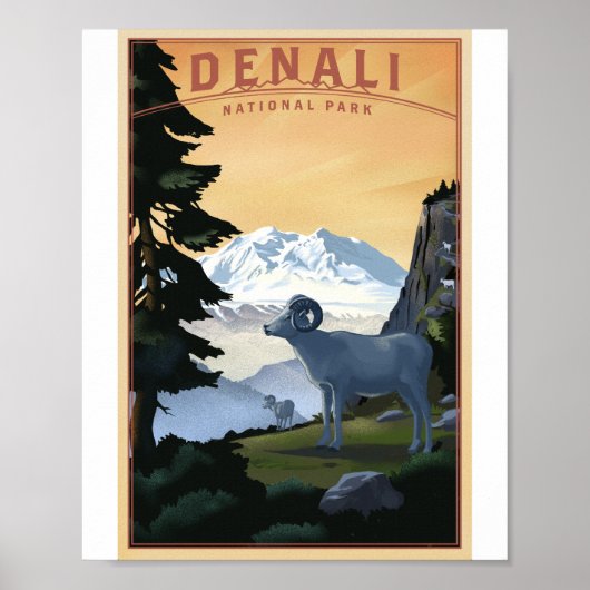 Poster d'artisanat du Parc national de Denali Lith (Devant)
