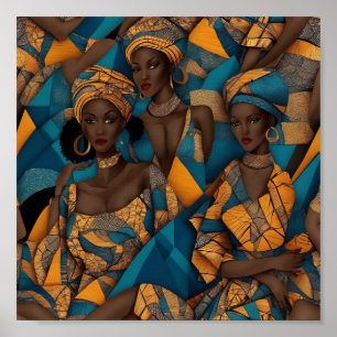 Poster d'artisanat féminin africain