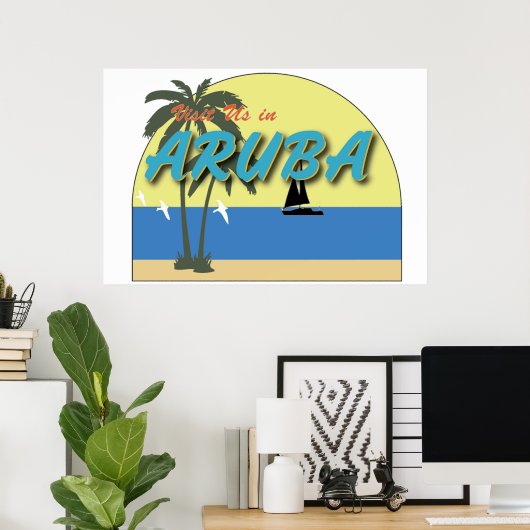 Poster d'Aruba (Bureau à domicile)