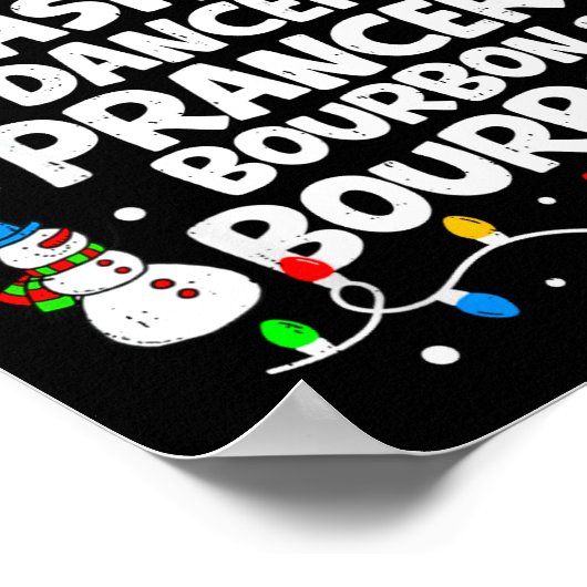 Poster Dasher Dancer Prancer Bourbon Funny Christmas Sant (Coin)