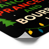 Poster Dasher Dancer Prancer Bourbon Noël Drôle Holi (Coin)