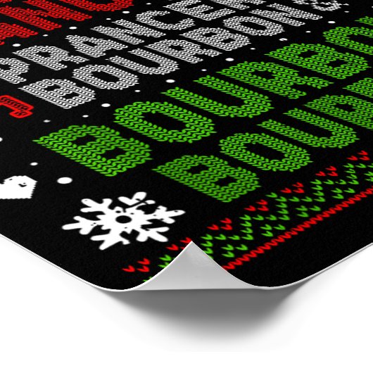 Poster Dasher Dancer Prancer Bourbon Ugly Christmas Santa (Coin)