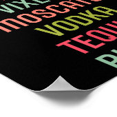 Poster Dasher Dancer Prancer Vixen Moscato Vodka Tequila  (Coin)