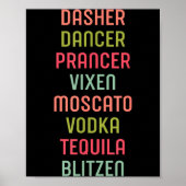 Poster Dasher Dancer Prancer Vixen Moscato Vodka Tequila  (Devant)