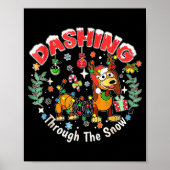 Poster Dashing Through The Snow, Funny Dog Christmas (Devant)