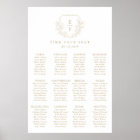 Poster d'assise de la crête de fleurs de cerisier
