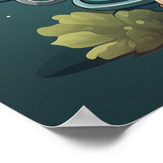 Poster d'astronaute mignon (Coin)